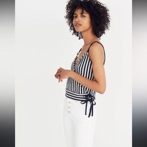 Madewell Navy and White Striped Top‎ Size XS